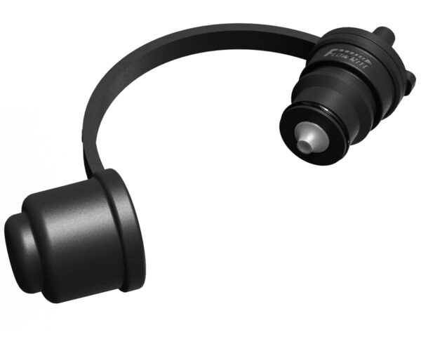 Flow-Rite Male Coupler, 1/4" Barb, valved - Image 1