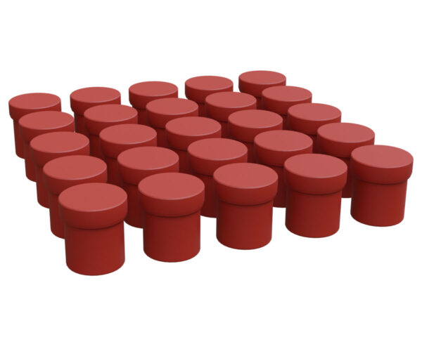 Flow-Rite Red End Caps 25 Pk - Image 1