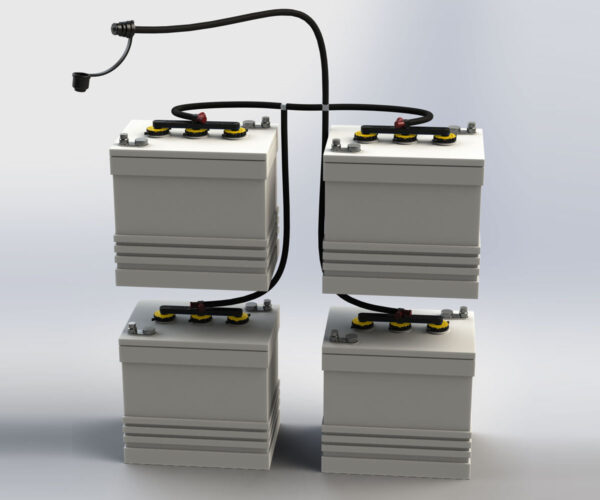 Pro-Fill 24 volt kit for 4, 6V batteries with 2.7" cell spacing, Pallet Jack Application - Image 1