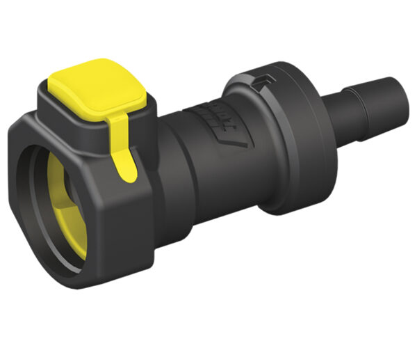 Flow-Rite Female Coupler, 3/8" Barb, non vavled - Image 1
